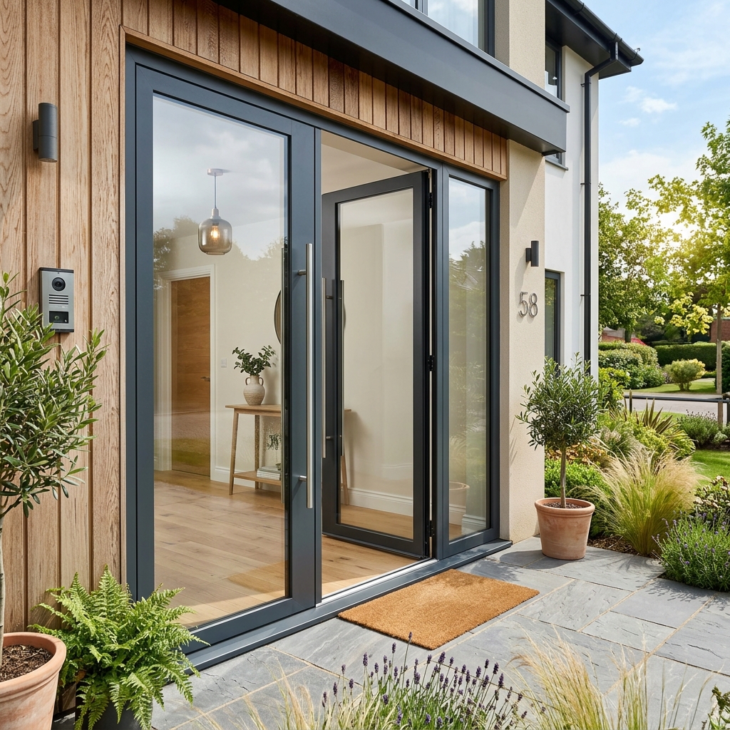 Aluminum doors