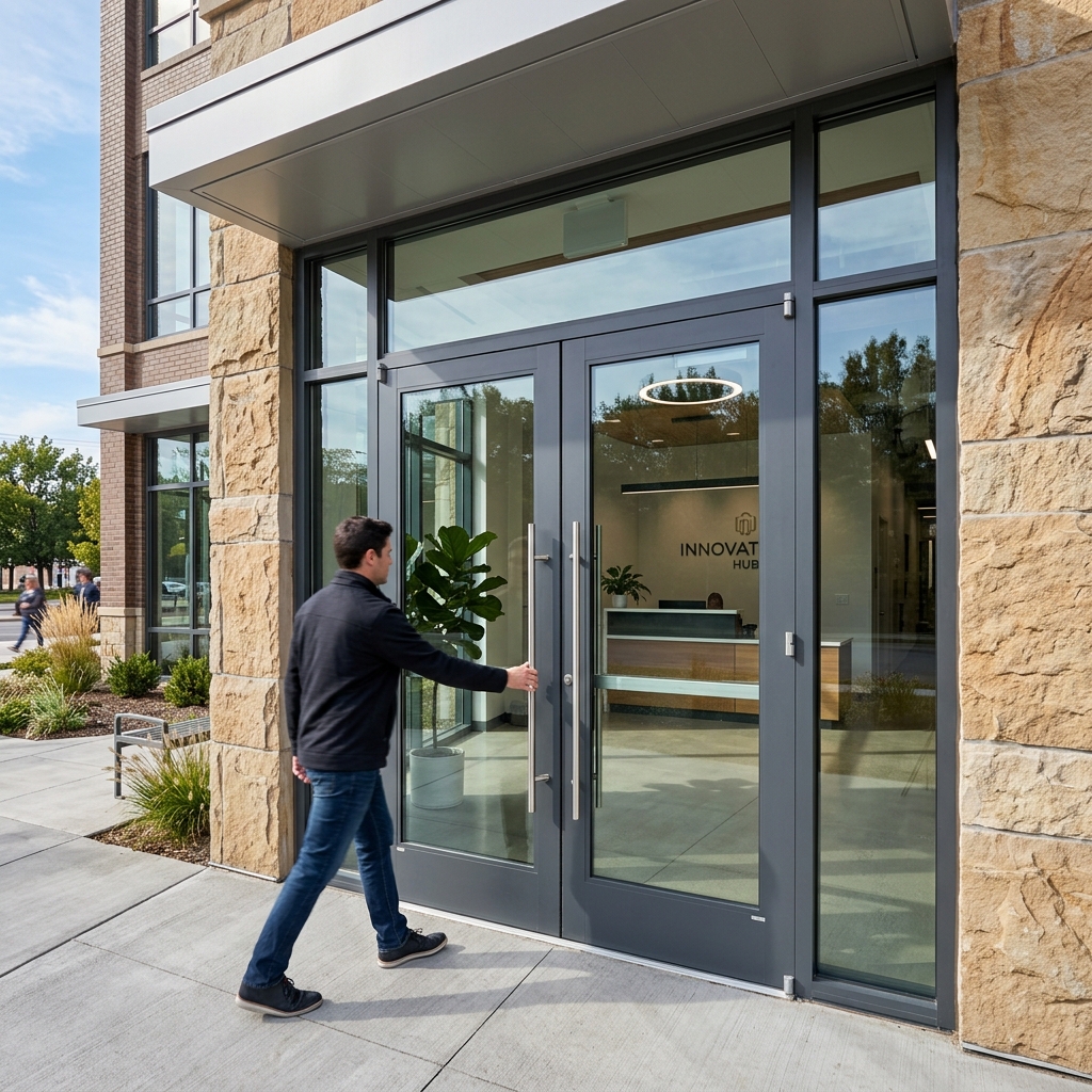 Aluminum doors