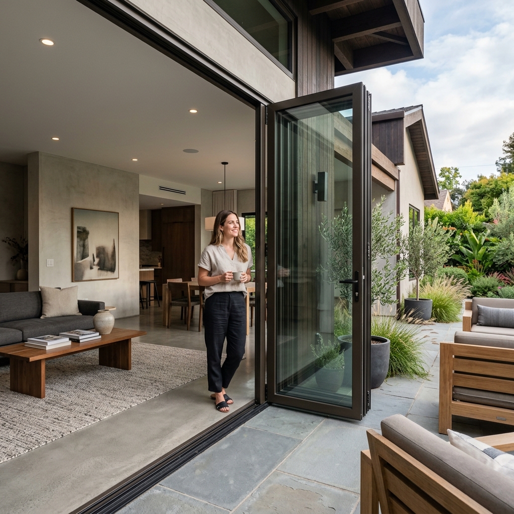 Aluminum doors